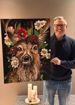 Bijzonder modern schilderij hert Mk Art, Antiek en Kunst, Kunst | Schilderijen | Modern, Ophalen