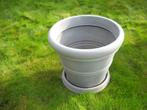 grijsblauwe ronde bloempot, Ophalen, Zo goed als nieuw, Tuin