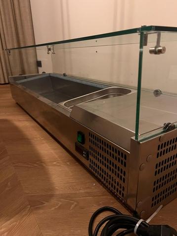 Saro Opzet Koelvitrine  140 cm + Glazen afdekking beschikbaar voor biedingen