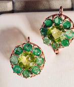 Exclusieve oorbellen met peridot,  smaragden, Enlèvement ou Envoi, Or, Comme neuf, Or