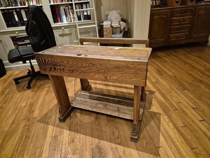 schoolbank lessenaar autenthiek hout, Huis en Inrichting, Overige Huis en Inrichting, Gebruikt, Ophalen