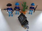 3 Playmobil cowboy met geld koffer vintage, Comme neuf, Enlèvement