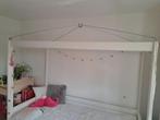 Hemelbed (wit) met uitschuifbaar bed, Huis en Inrichting, Ophalen, Gebruikt, 90 cm
