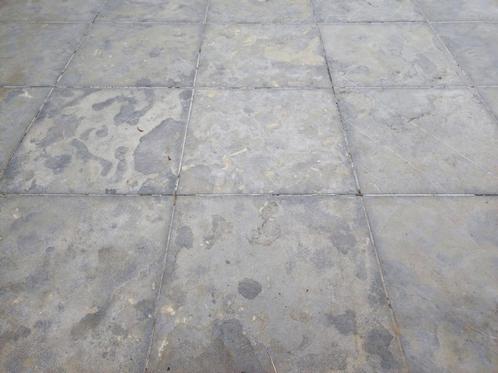Blauwe hardsteen 45x45x2, 216 st, Tuin en Terras, Tegels en Klinkers, Gebruikt, Terrastegels, Natuursteen, 10 m² of meer, Ophalen