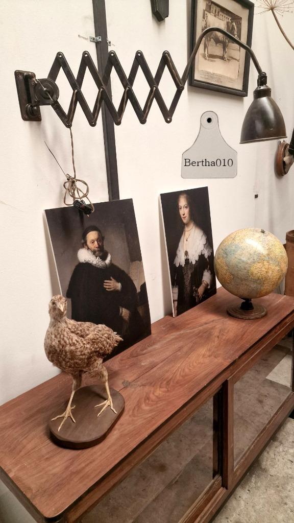 Oude originele scharnierlamp schaarlamp, Huis en Inrichting, Lampen | Wandlampen, Zo goed als nieuw, Metaal, Ophalen of Verzenden