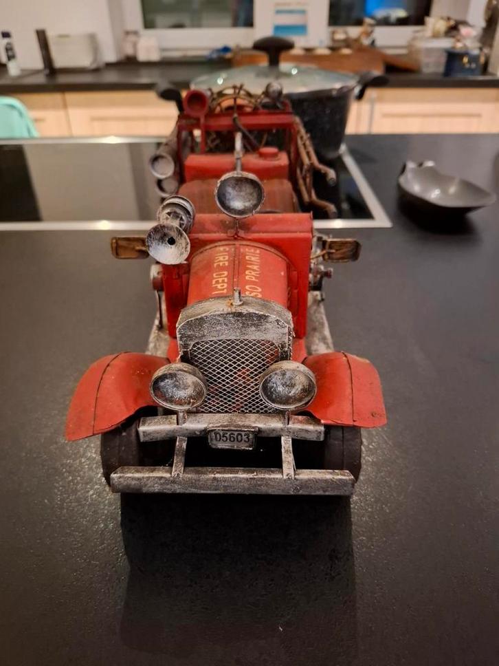 Camion de Pompier Vintage en Métal, Hobby en Vrije tijd, Modelbouw | Overige, Zo goed als nieuw, Ophalen of Verzenden