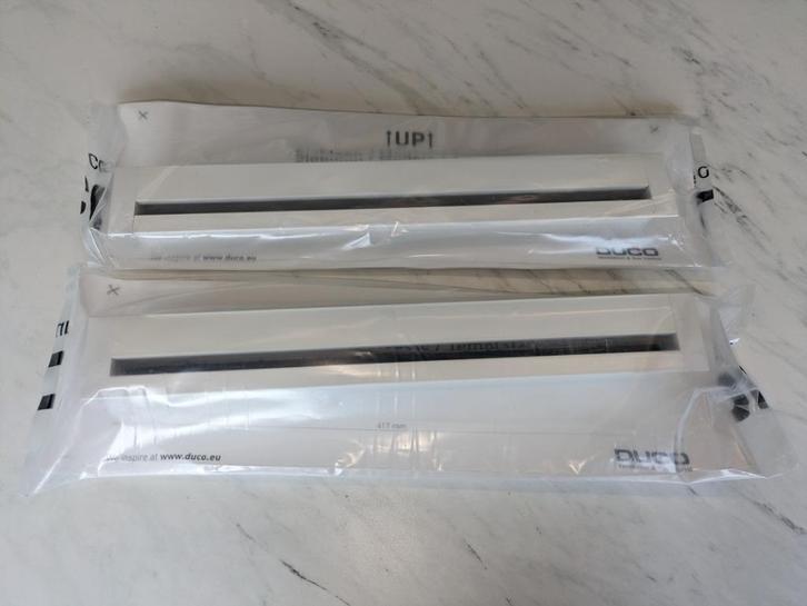 2x NIEUWE Duco DoorVent 436 x 58mm - WIT RAL9010, Doe-het-zelf en Bouw, Ventilatie en Afzuiging, Nieuw, Ophalen of Verzenden