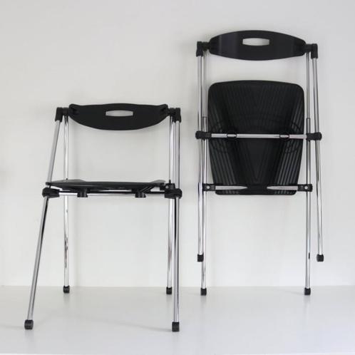 4 Vintage Sitland Ouverture Design stoelen Italy, Huis en Inrichting, Stoelen, Zo goed als nieuw, Vier, Kunststof, Metaal, Ophalen of Verzenden