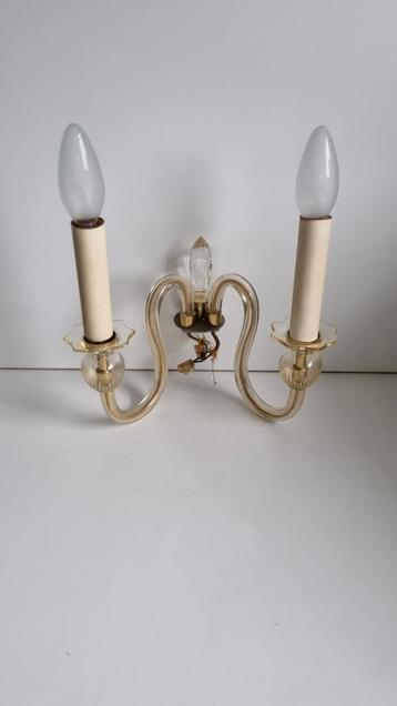 vintage muurapplique glas Germany, Enlèvement ou Envoi, Utilisé, Verre