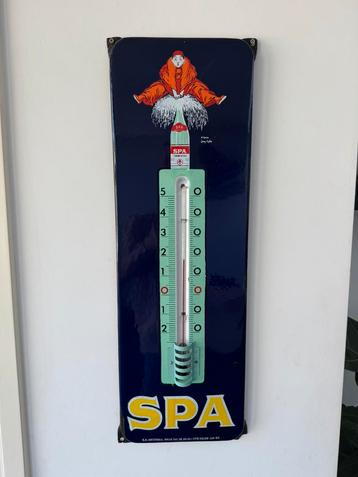 Thermomètre publicitaire en émail SPA, Enlèvement ou Envoi