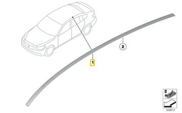 Dakrail daklijst dakdrager roof rail zwart rechts BMW 5 seri beschikbaar voor biedingen