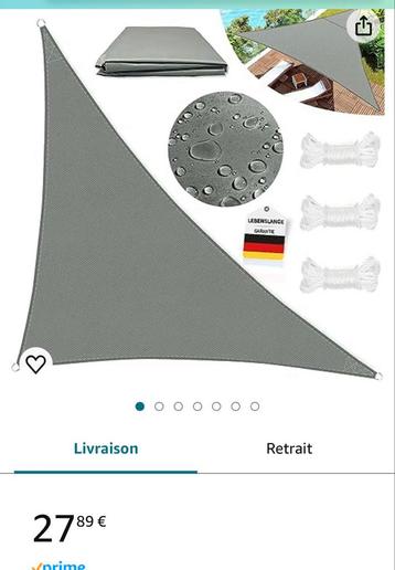 Voile d’ombrage triangulaire anthracite  beschikbaar voor biedingen