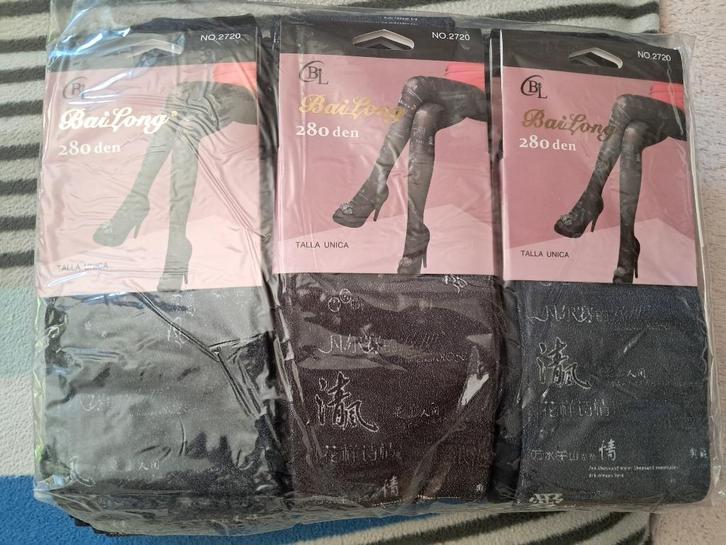 partij panty's van 280 denier in 4 kleuren, Kleding | Dames, Leggings, Maillots en Panty's, Nieuw, Panty, Overige maten, Overige kleuren