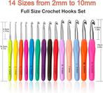 Haaknaalden set | 14 stuks | groot oog | Nieuw, Hobby en Vrije tijd, -, Verzenden, -, Overige typen