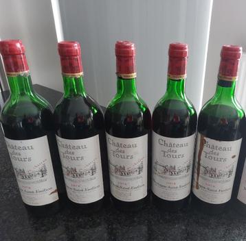 5 flessen wijn Montagne-Saint-Emilion 1978 beschikbaar voor biedingen