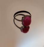 Zilveren ring met roze stersaffier, Bijoux, Sacs & Beauté, Bagues, Enlèvement, Comme neuf, Rose, Argent