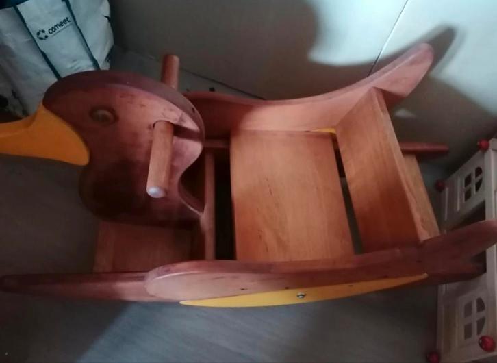 Houten wiebelpaard (wiebeleend), Kinderen en Baby's, Speelgoed | Hobbelfiguren, Gebruikt, Ophalen