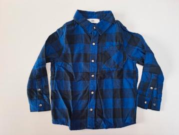 Mt 102-104 Blauw zwart geruit hemd  beschikbaar voor biedingen