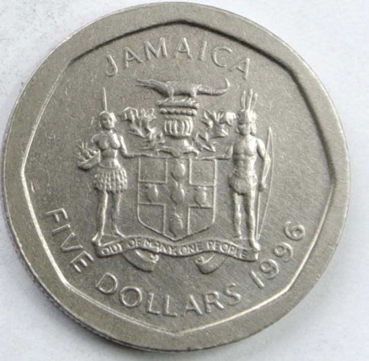 Av Pces JAMAIQUE KM#163 " 5 DOLLAR " DE 1996, Timbres & Monnaies, Monnaies | Amérique, Monnaie en vrac, Amérique centrale, Envoi