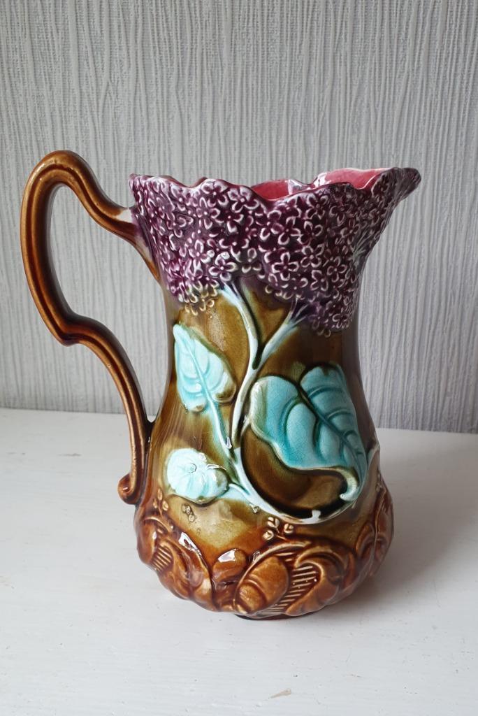 Majolica kan Frie Onnaing modelnr 736-ca 1900, Antiek en Kunst, Antiek | Keramiek en Aardewerk, Ophalen of Verzenden