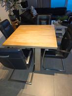 Stevige eetkamertafel en stoelen van henders en hazel, Huis en Inrichting, Ophalen