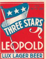 Bieretiket Leopold : Three Stars, Verzenden, Nieuw, Overige typen, Overige merken