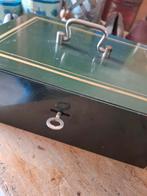 Oud ijzeren geldkoffer, Antiek en Kunst, Ophalen of Verzenden