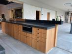 Gebuikte keuken in Fineer Notelaar, Huis en Inrichting, Keuken | Complete keukens, Ophalen, Gebruikt, Overige typen, Graniet of Steen