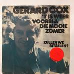 45tr. - Gerard Cox - 'T Is Weer Voorbij Die Mooie Zomer, CD & DVD, Vinyles Singles, Enlèvement ou Envoi, Single