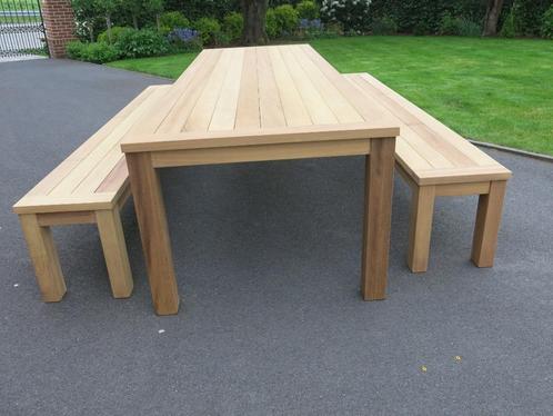 te koop moderne teak tuinset, Tuin en Terras, Tuinsets en Loungesets, Tuinset, Teakhout, 8 zitplaatsen, Ophalen