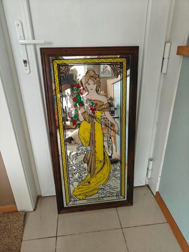 Alphonse Mucha XL, Antiek en Kunst, Antiek | Spiegels, Ophalen