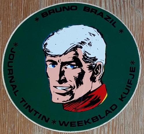 Bruno Brazil sticker Lombard 1973 William Vance XIII, Collections, Personnages de BD, Comme neuf, Image, Affiche ou Autocollant