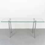 1x Leolux Farandole Sidetable Transparant Glas - Aluminium