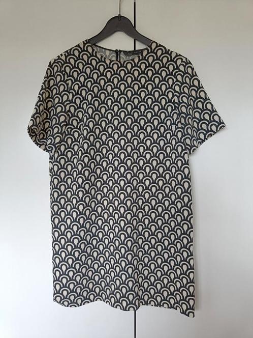 Zara - Jurk met boogjes, Kleding | Dames, Jurken, Zo goed als nieuw, Maat 36 (S), Zwart, Boven de knie, Ophalen of Verzenden