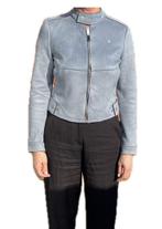 Jas van suède G RAW, Kleding | Dames, Jassen | Zomer, G RAW, Blauw, Ophalen of Verzenden, Zo goed als nieuw