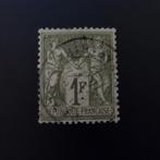 1876 France, Paix et Commerce, 1FR bronze vert Type 1, estam, Affranchi, Enlèvement ou Envoi