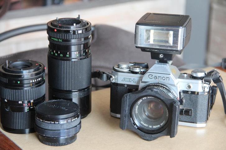 Analoog fototoestel Canon, Audio, Tv en Foto, Fotocamera's Analoog, Gebruikt, Spiegelreflex, Canon, Ophalen