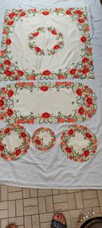 Tafelkleed en onderleggers 85cm op 85cm loper 48cm onderlegg, Ophalen of Verzenden, Zo goed als nieuw, Binnen
