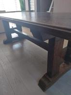 Massieve oude eiken eettafel 230 x 90, Ophalen, Zo goed als nieuw