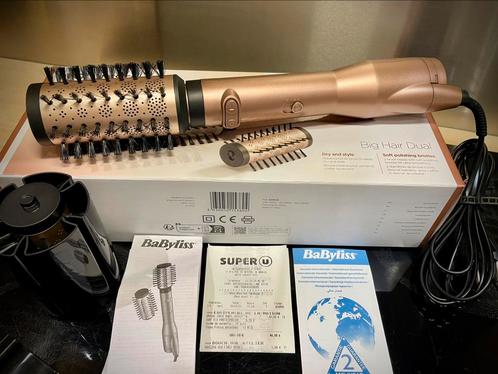 BaByliss big dual warmeluchtborstel AS952E Roteert 2 richtin, Handtassen en Accessoires, Uiterlijk | Haarverzorging, Nieuw, Ophalen