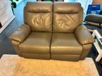 Elektrische 3-zit en 2-zit, Huis en Inrichting, Zetels | Zetels, Ophalen, Gebruikt, Rechte bank, Leer