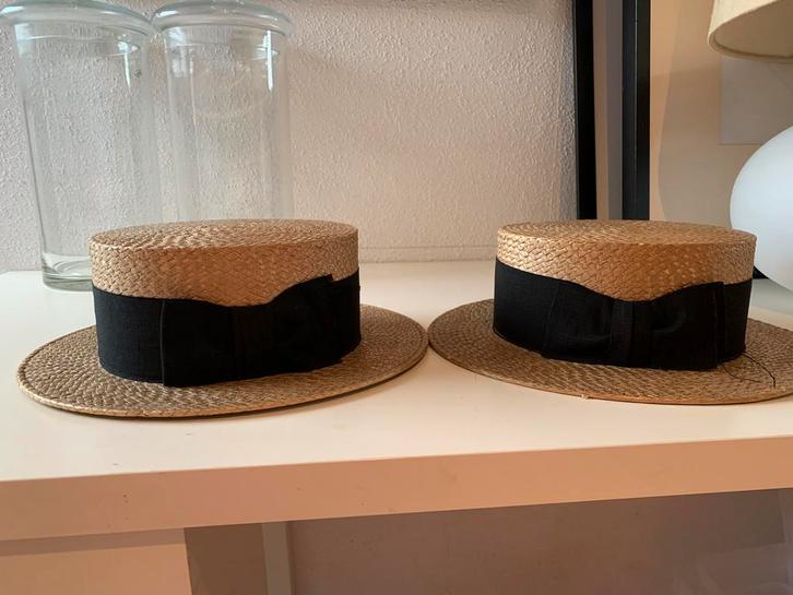 Boater hat hoed twee stuks prijs is per stuk, Kleding | Dames, Hoeden en Petten, Zo goed als nieuw, Hoed, Ophalen