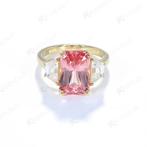 Nieuwe ring van 6 karaat met Padparadscha-saffier, Verzenden, Wit, Nieuw, Kleiner dan 17