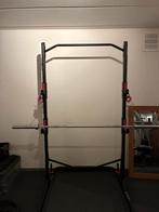 Domyos rack + bar, Sport en Fitness, Fitnessmaterialen, Ophalen, Zo goed als nieuw