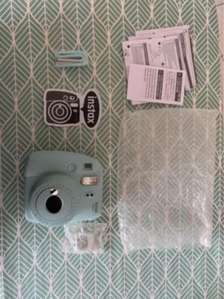 Instax mini 9 ice blue, Audio, Tv en Foto, Fotocamera's Analoog, Zo goed als nieuw, Polaroid, Fuji, Ophalen of Verzenden