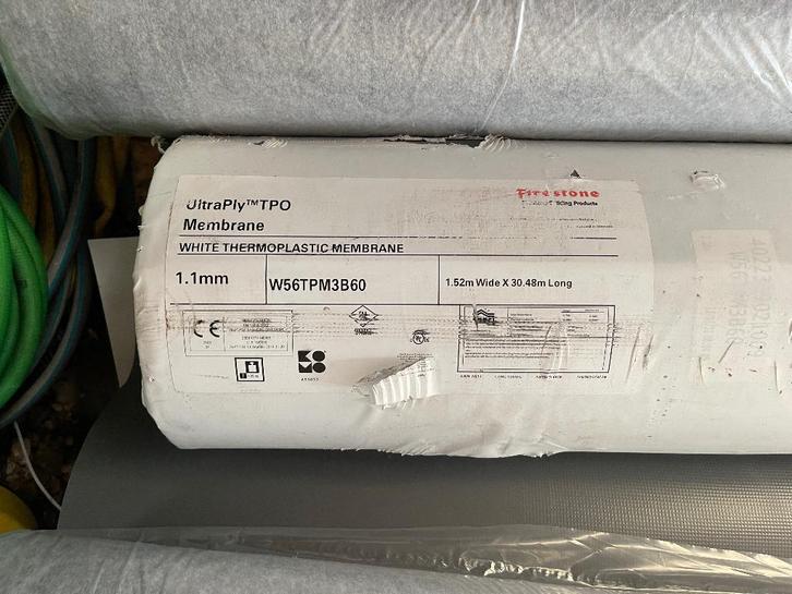 Firestone UltraPly  TPO Membrane voor dakbedekking, Bricolage & Construction, Tuiles & Revêtements de toit, Neuf, Plaque de toiture ou Plaque de tuile