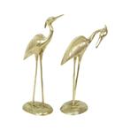 Grote Koperen Kraanvogels Reigers Beeld Messing Vintage 36cm, Verzamelen, Ophalen of Verzenden, Gebruikt, Dier