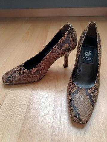 Escarpins en cuir de serpent Linea Emmanuelle Italien