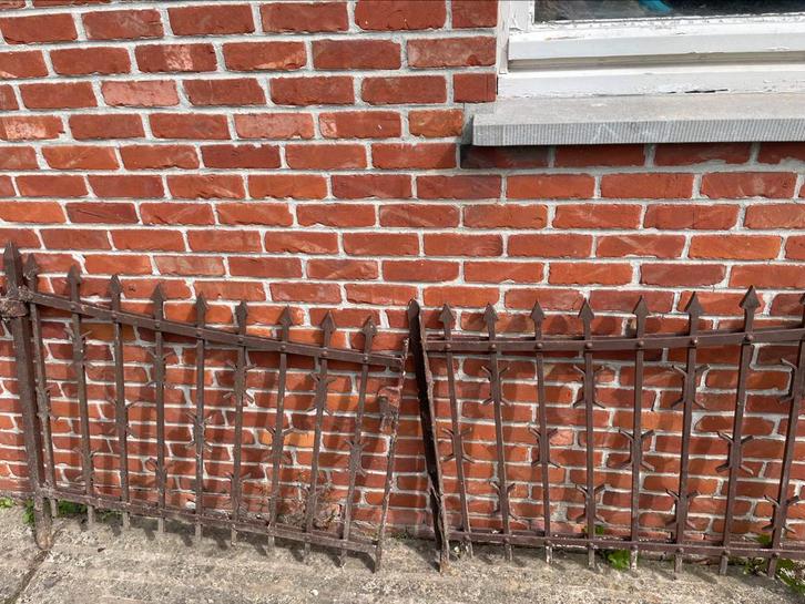 Smeedijzer poort tuinhek terras omheining, Tuin en Terras, Tuinhekken en Hekwerk, Gebruikt, Spijlenhekwerk, IJzer, Met poort, Ophalen