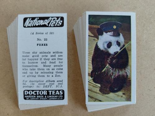 National Pets complete set 50 chromos dieren 1961, Verzamelen, Foto's en Prenten, Foto, Dier, 1960 tot 1980, Ophalen of Verzenden